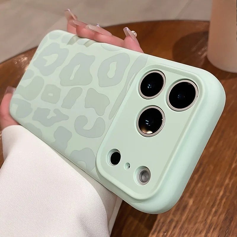 Leopard Pattern Liquid Silicone Case for iPhone