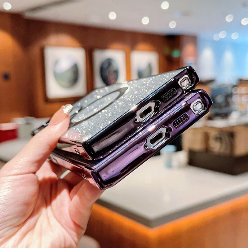 Gradient Glitter Soft Case For Samsung