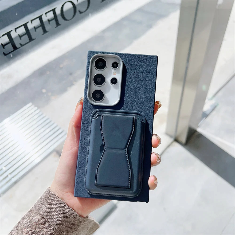 Leather Cards Slot Wallet Stand Case For Samsung