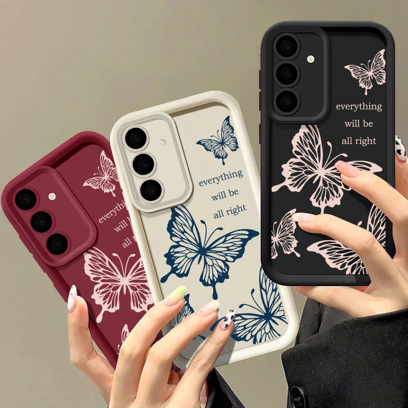 Butterfly Shockproof Silicone Soft Case For Samsung