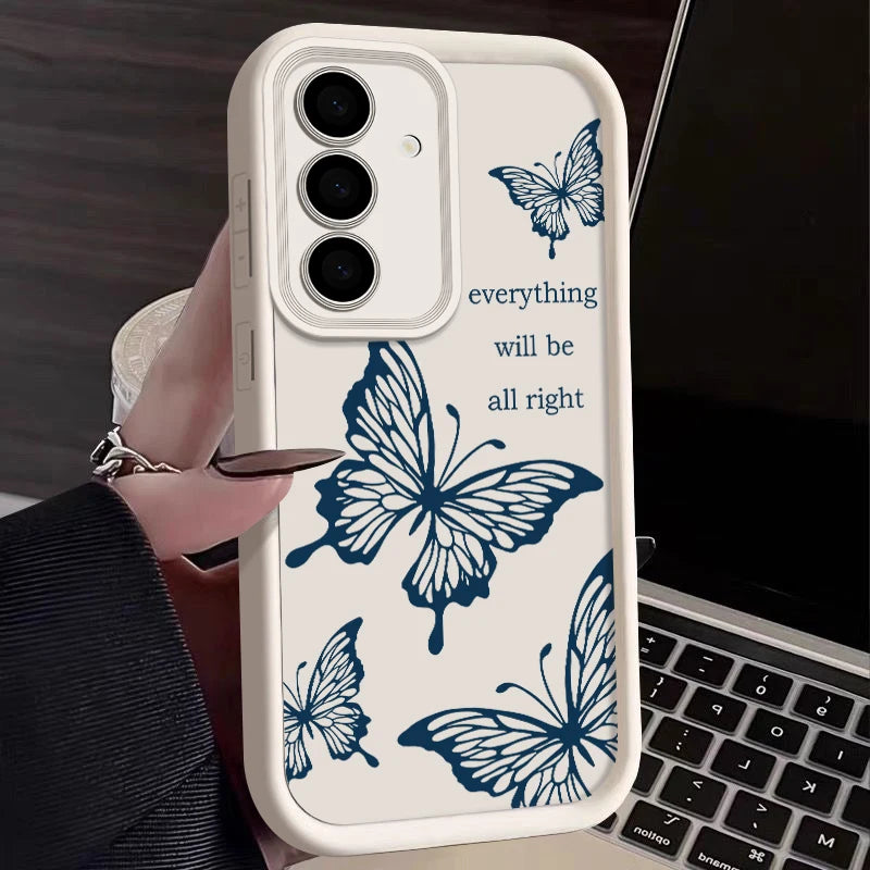 Butterfly Shockproof Silicone Soft Case For Samsung