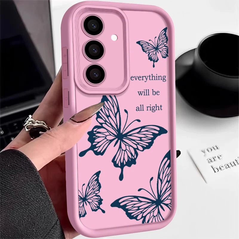 Butterfly Shockproof Silicone Soft Case For Samsung