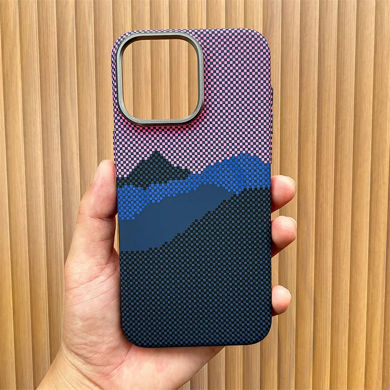 Thin Carbon Fibre Relief MagSafe Case for iPhone