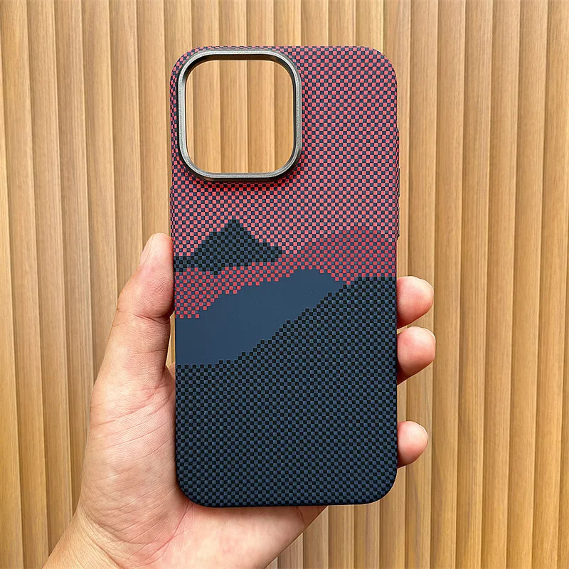 Thin Carbon Fibre Relief MagSafe Case for iPhone