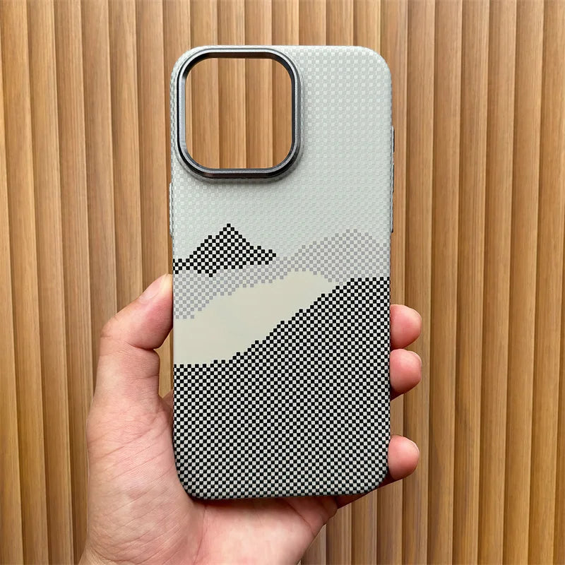 Thin Carbon Fibre Relief MagSafe Case for iPhone