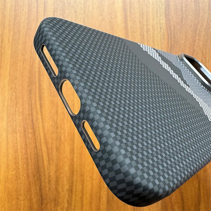 Thin Carbon Fibre Relief MagSafe Case for iPhone