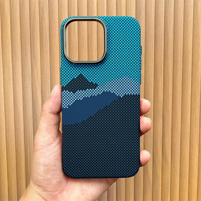 Thin Carbon Fibre Relief MagSafe Case for iPhone