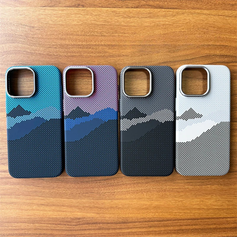 Thin Carbon Fibre Relief MagSafe Case for iPhone