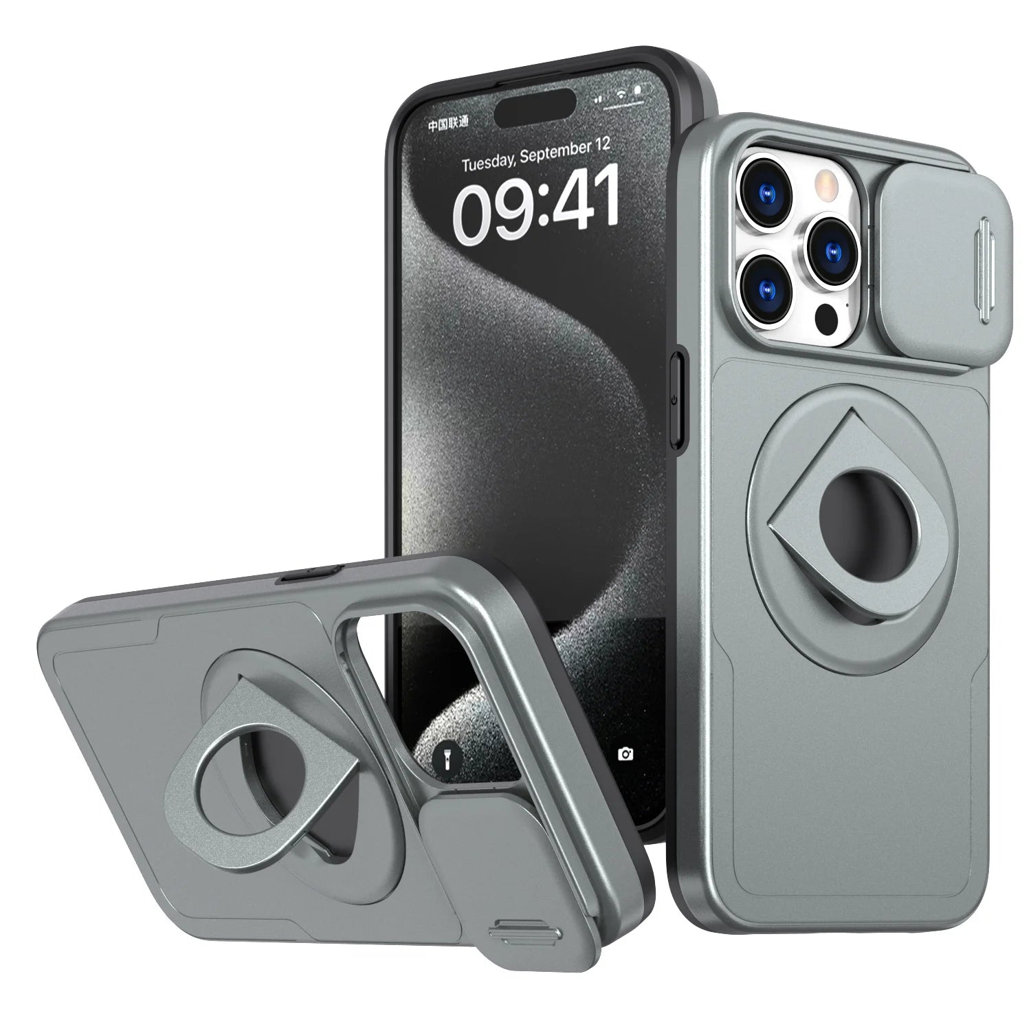 360°Rotatable Magnetic Ring Stand Shockproof Drop Protection Case For iPhone