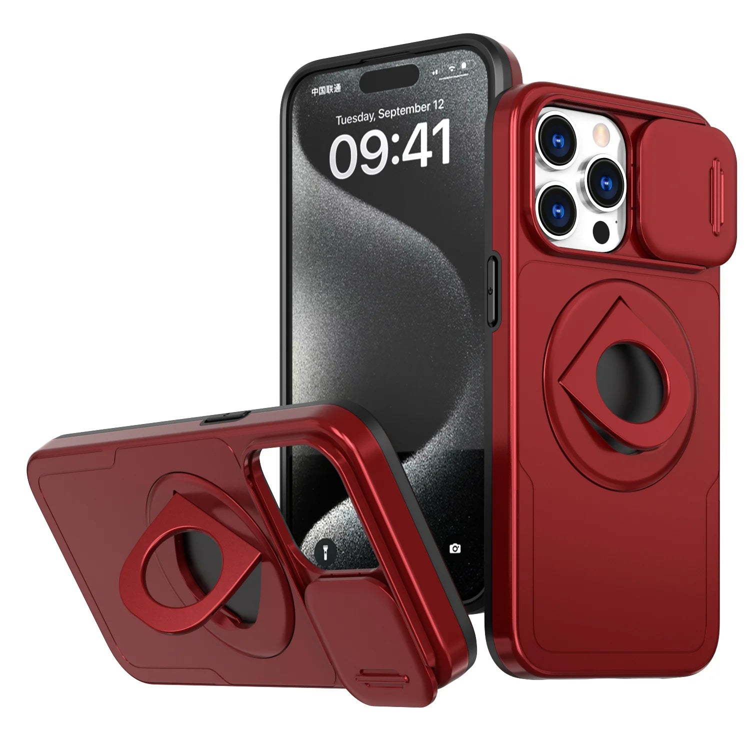 360°Rotatable Magnetic Ring Stand Shockproof Drop Protection Case For iPhone