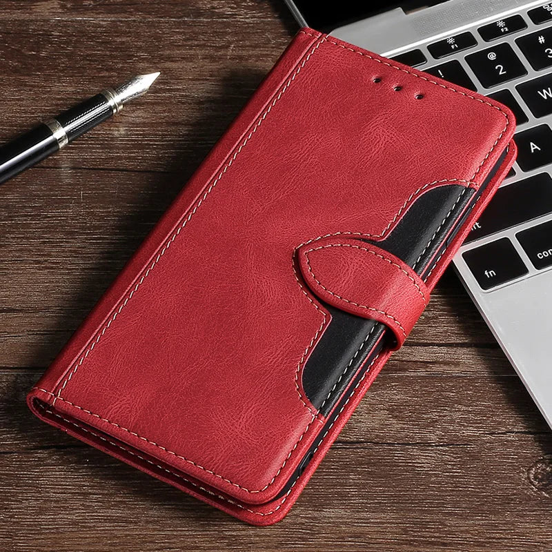 Luxury Leather Magnetic Flip Wallet  Cover  For Samsung