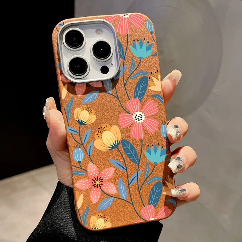 Magsafe Colorful Flower Silicone Soft Case  For iPhone