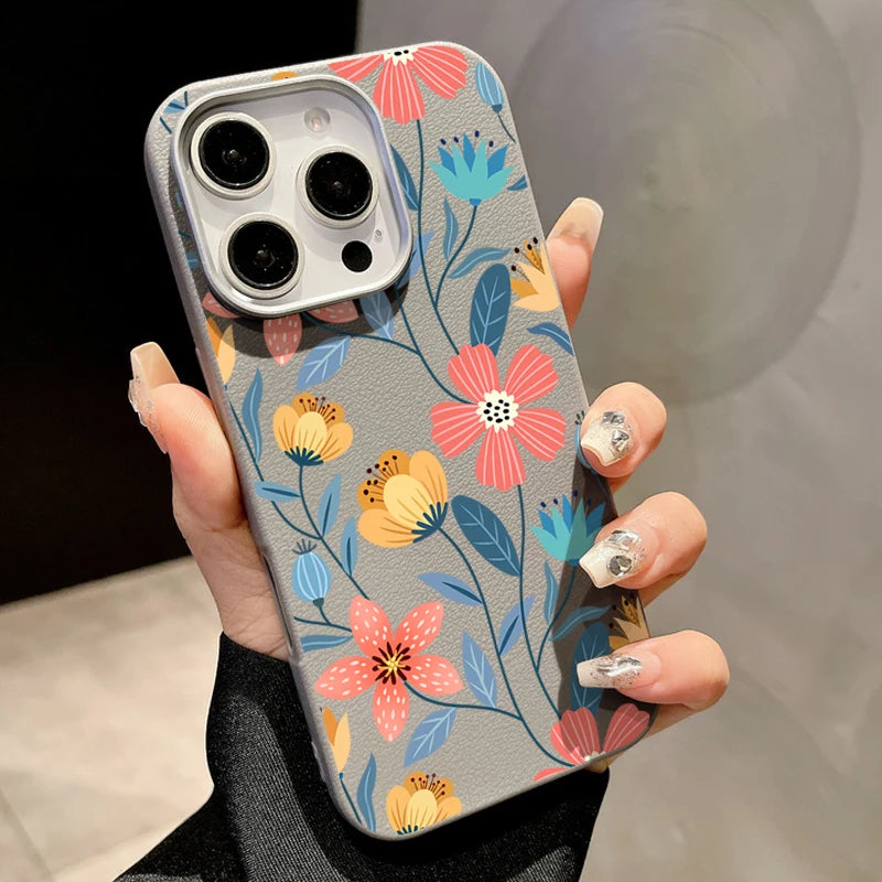 Magsafe Colorful Flower Silicone Soft Case  For iPhone