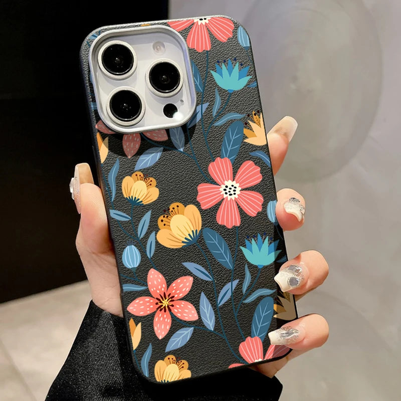 Magsafe Colorful Flower Silicone Soft Case  For iPhone
