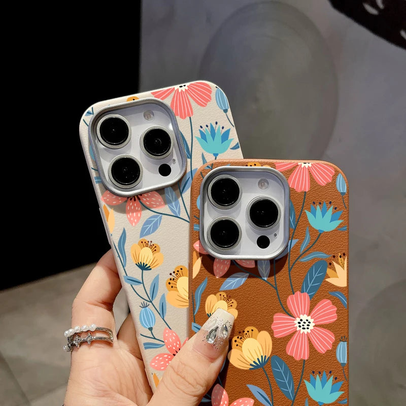 Magsafe Colorful Flower Silicone Soft Case  For iPhone