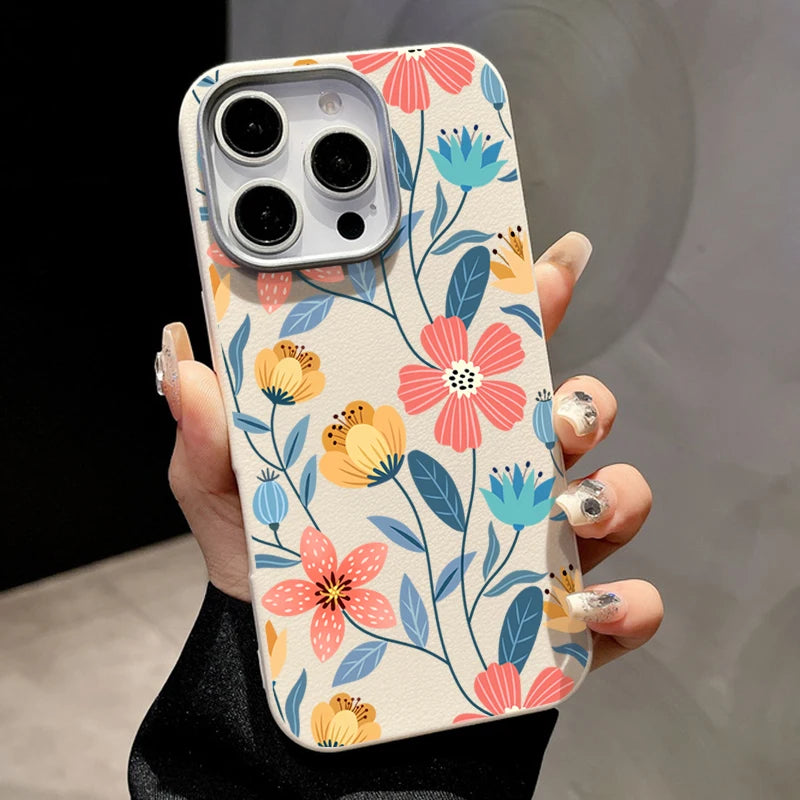 Magsafe Colorful Flower Silicone Soft Case  For iPhone