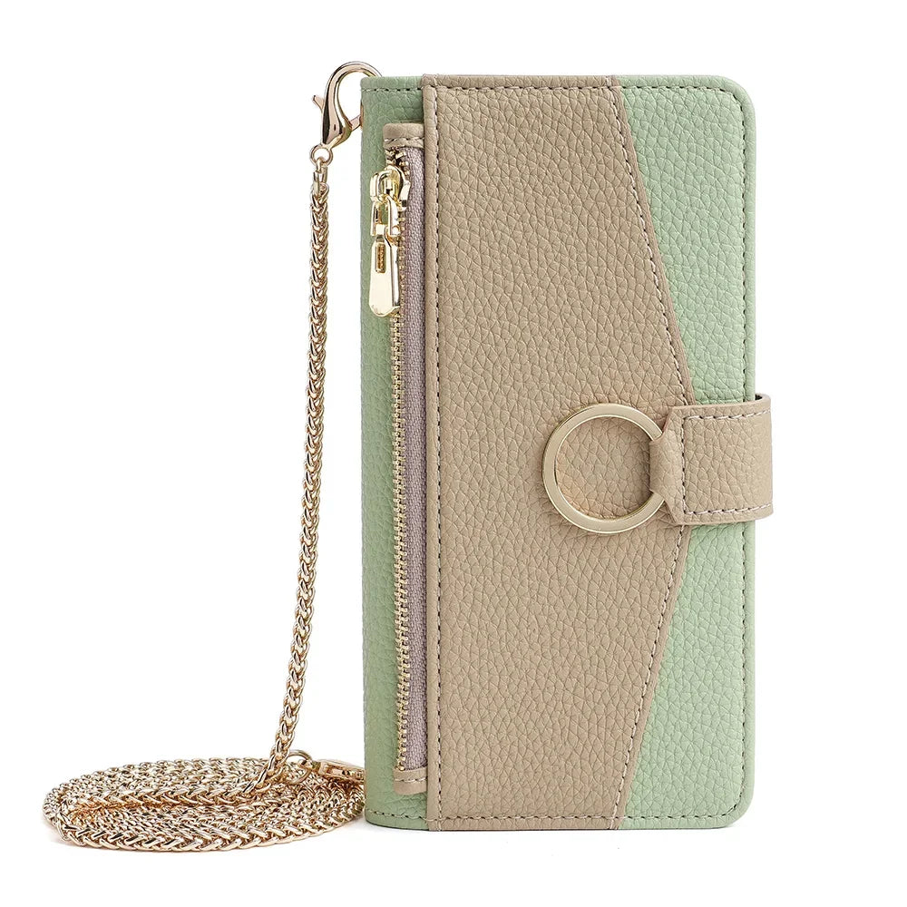 Crossbody Flip Wallet Case for Samsung