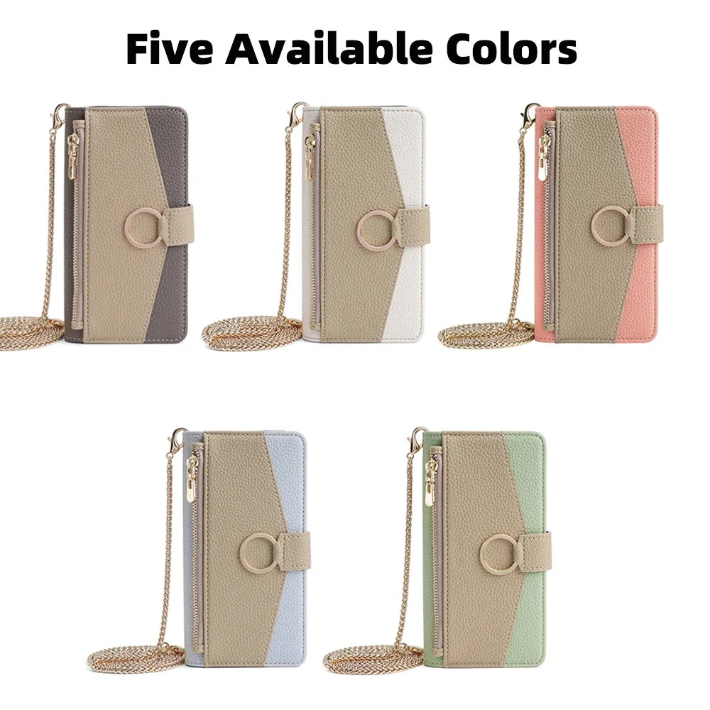 Crossbody Flip Wallet Case for Samsung