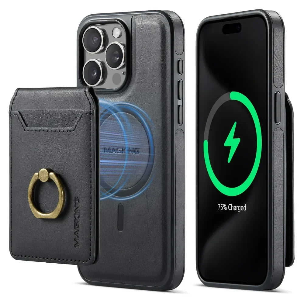 Detachable 2-in-1 Magnetic Wallet Case with Card Pocket For iPhone