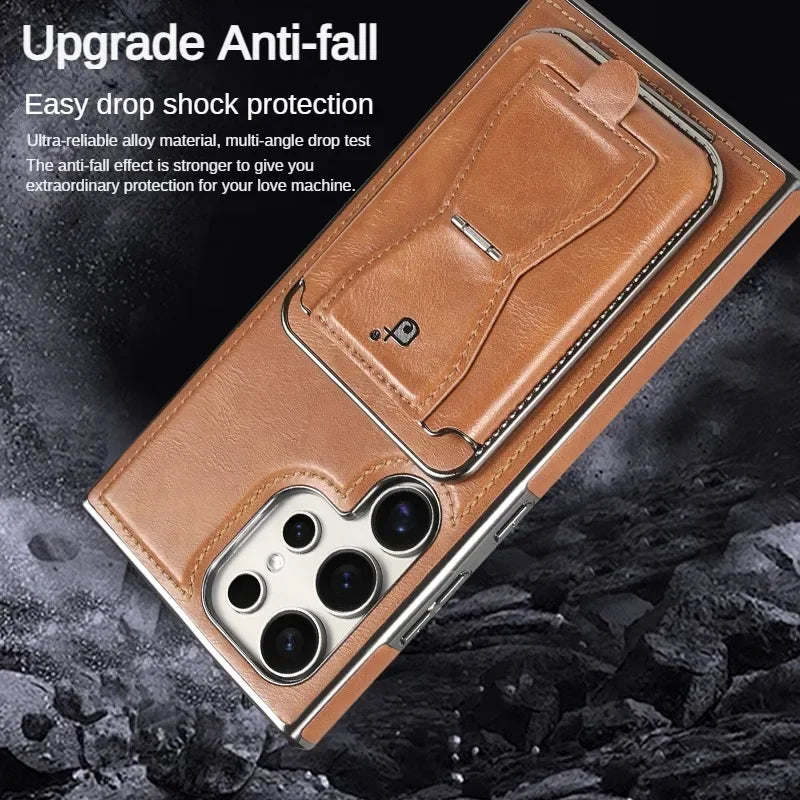 Leather CardHolder 2in1 detachable Magnetic Phone Case For Samsung