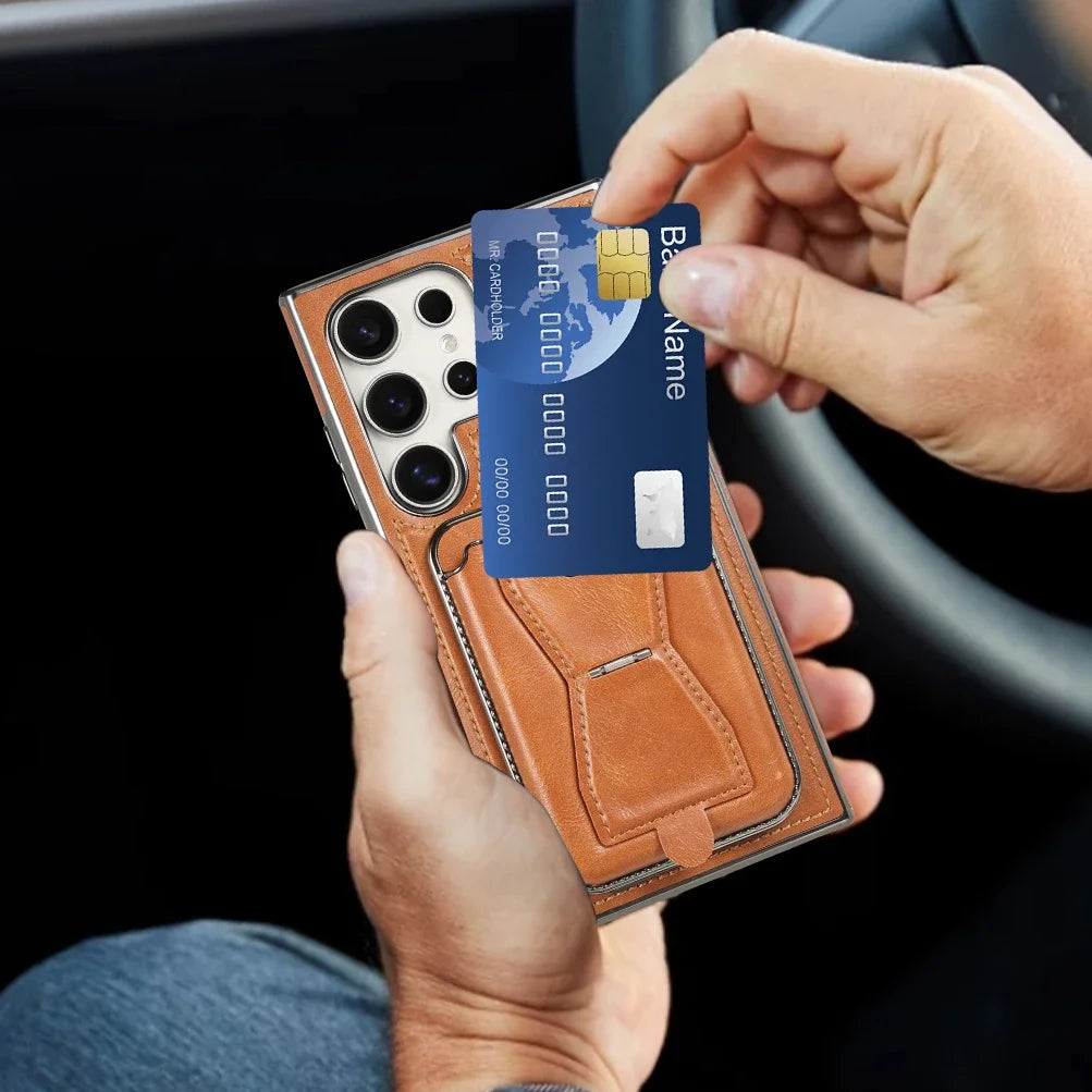 Leather CardHolder 2in1 detachable Magnetic Phone Case For Samsung