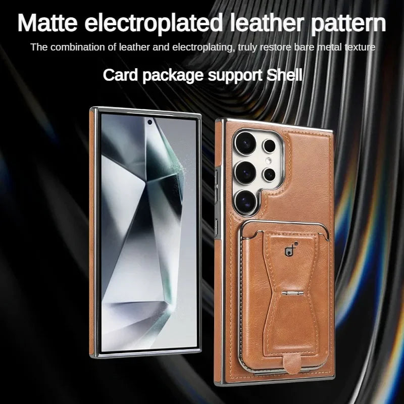 Leather CardHolder 2in1 detachable Magnetic Phone Case For Samsung