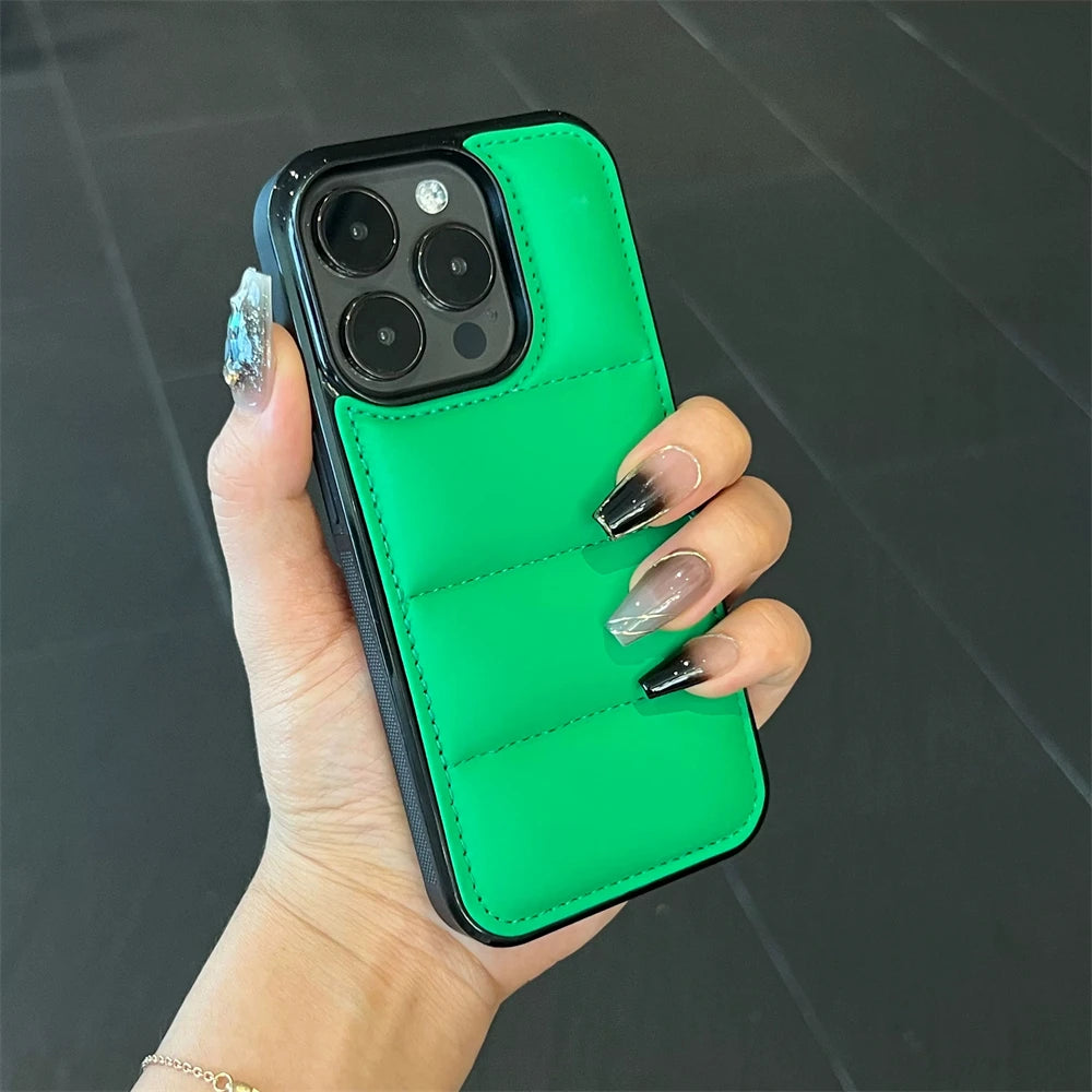 Silicone Shockproof Fashion  Puffer Case for iPhone