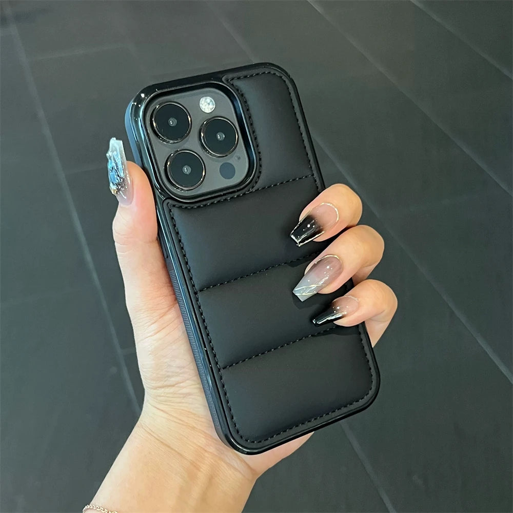 Silicone Shockproof Fashion  Puffer Case for iPhone