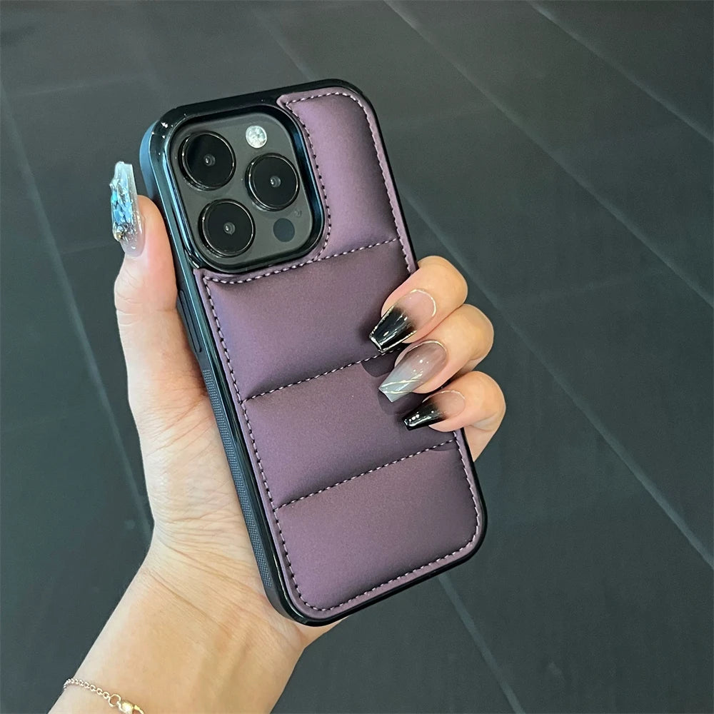 Silicone Shockproof Fashion  Puffer Case for iPhone