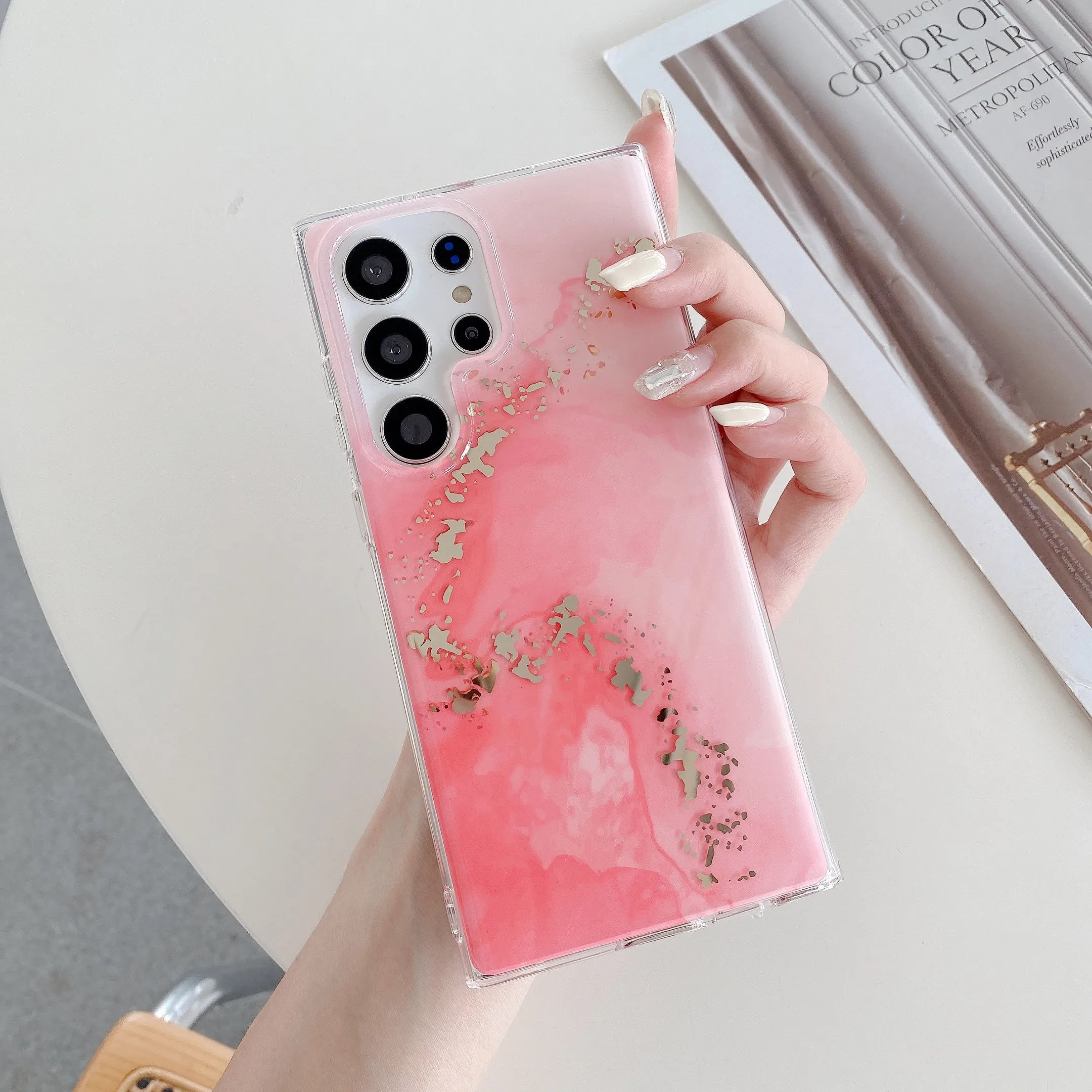 Marble Pattern Painting Shockproof Silicone Case For Samsung