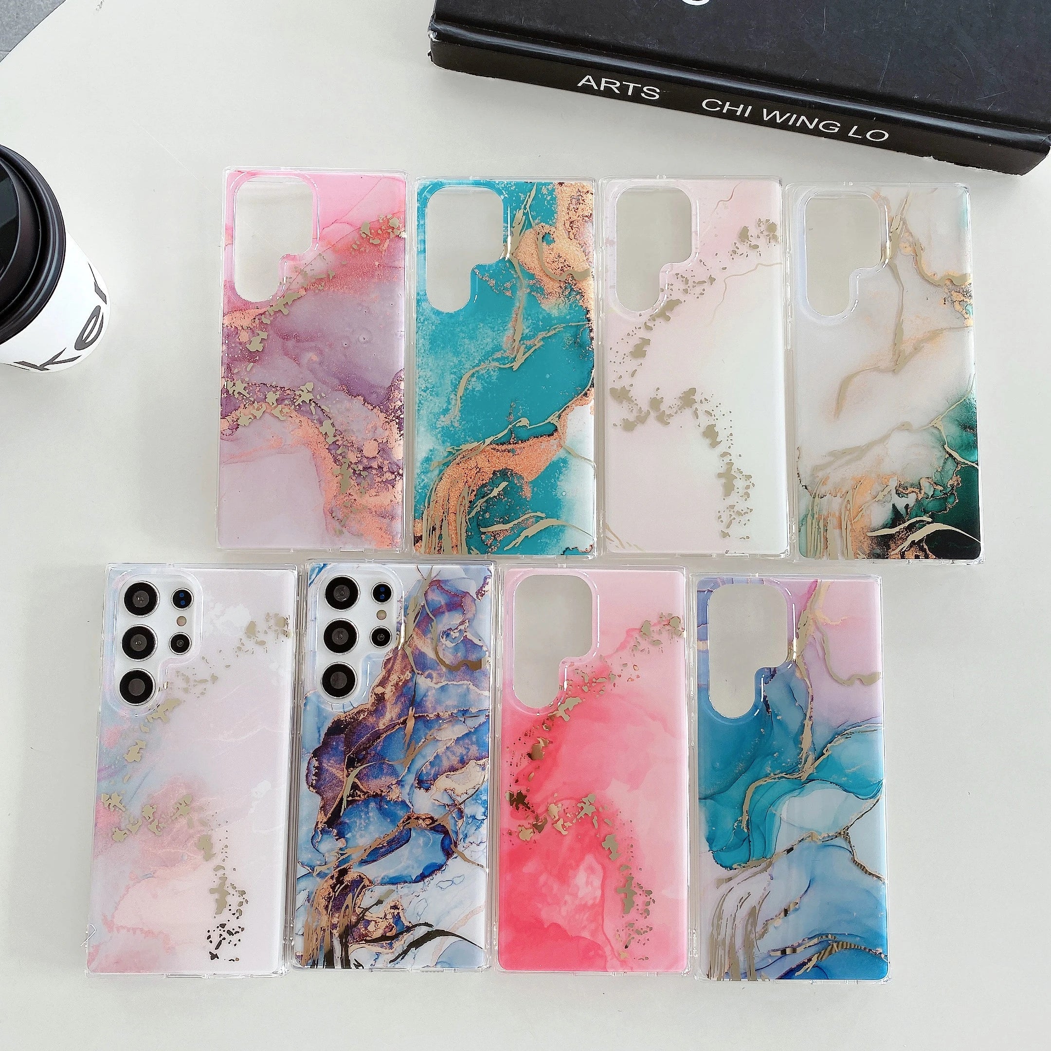 Marble Pattern Painting Shockproof Silicone Case For Samsung