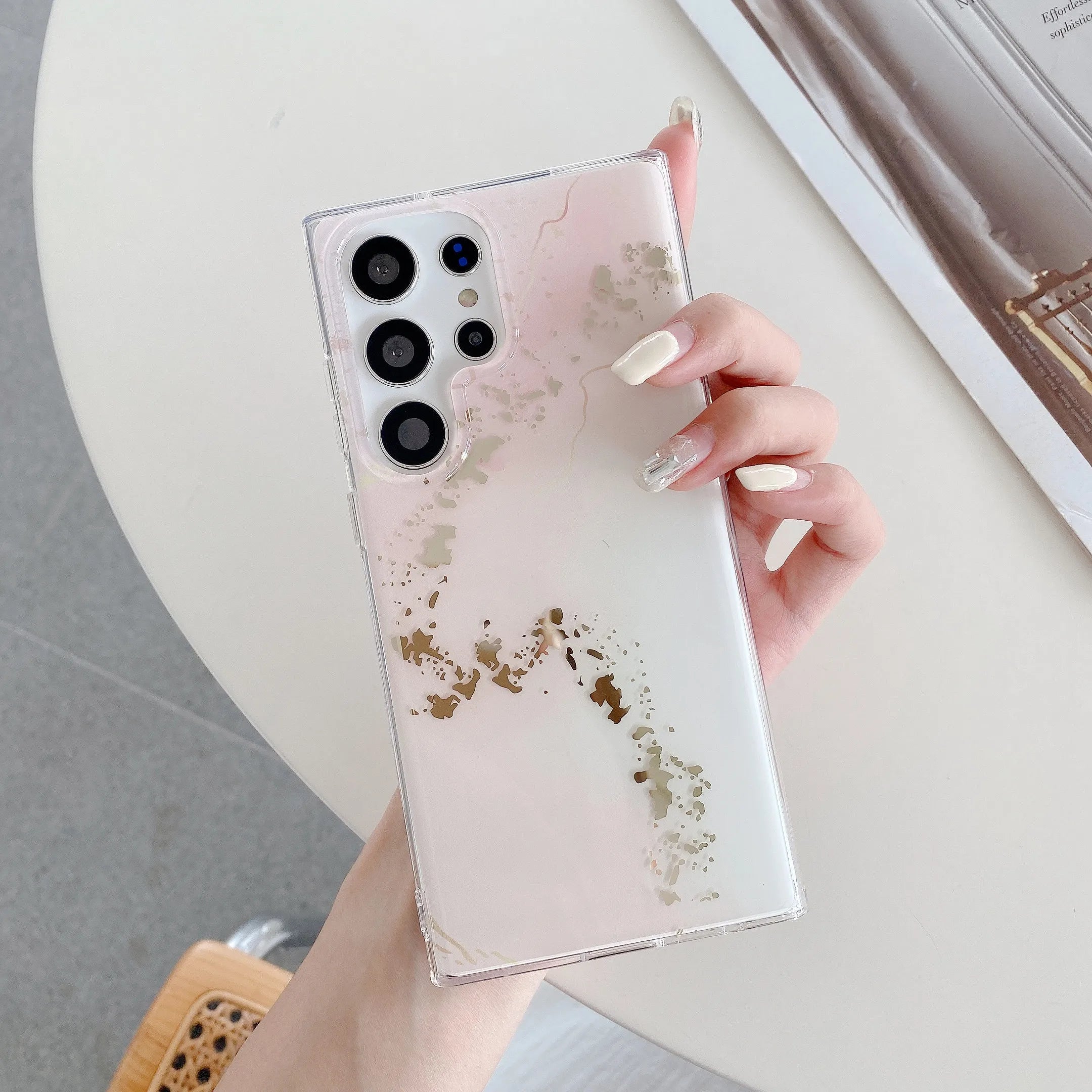 Marble Pattern Painting Shockproof Silicone Case For Samsung