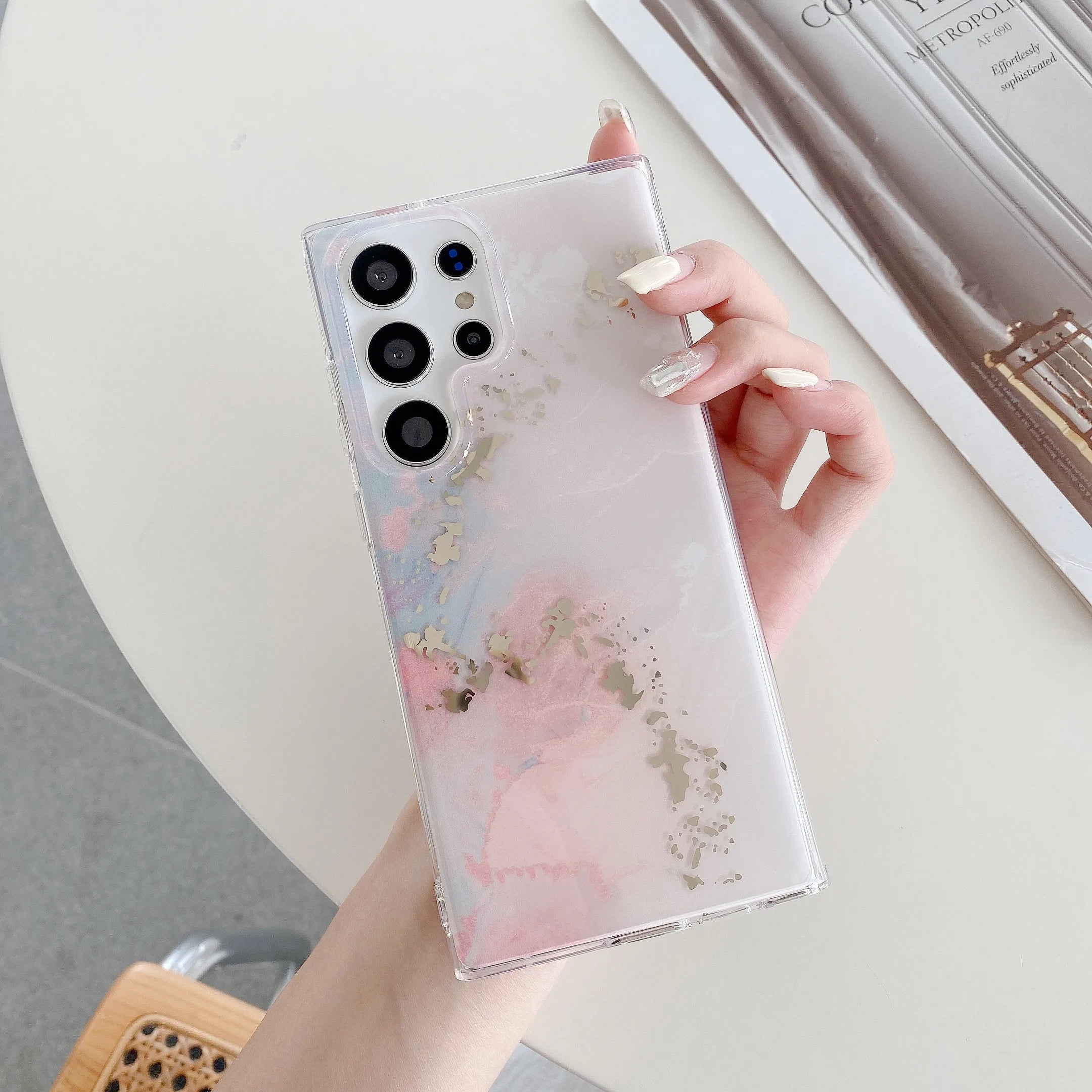 Marble Pattern Painting Shockproof Silicone Case For Samsung