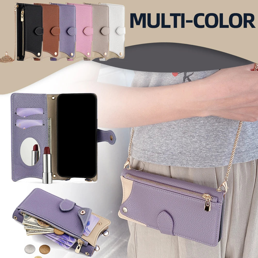 Crossbody Flip Wallet Fishtail Case For Samsung