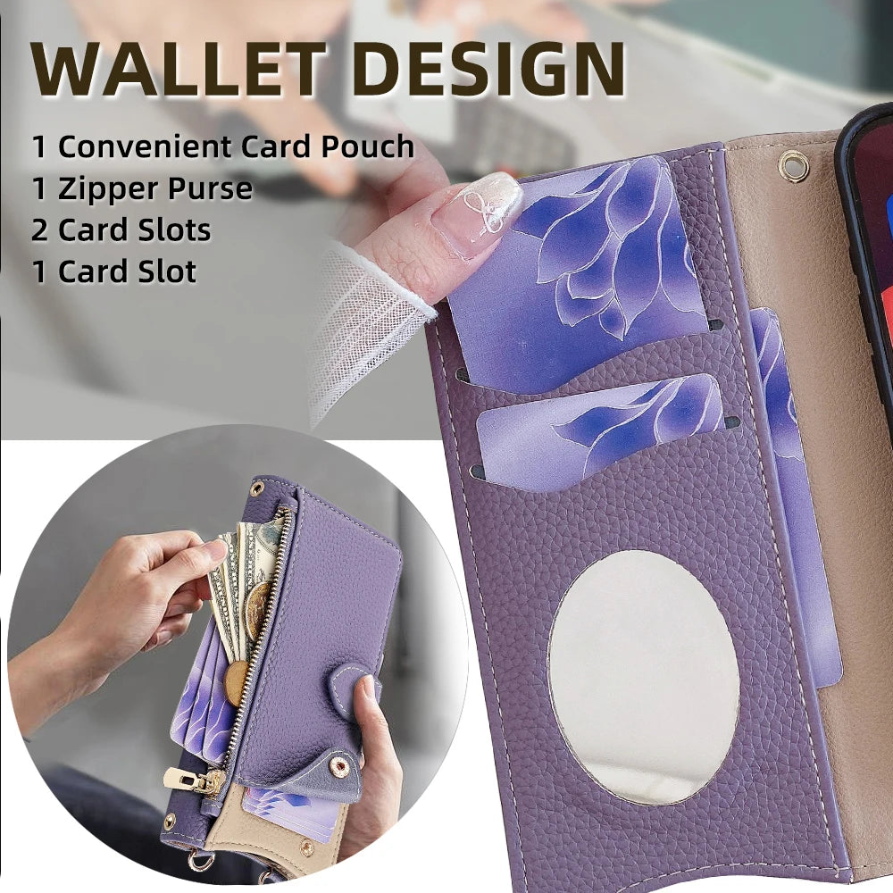 Crossbody Flip Wallet Fishtail Case For Samsung