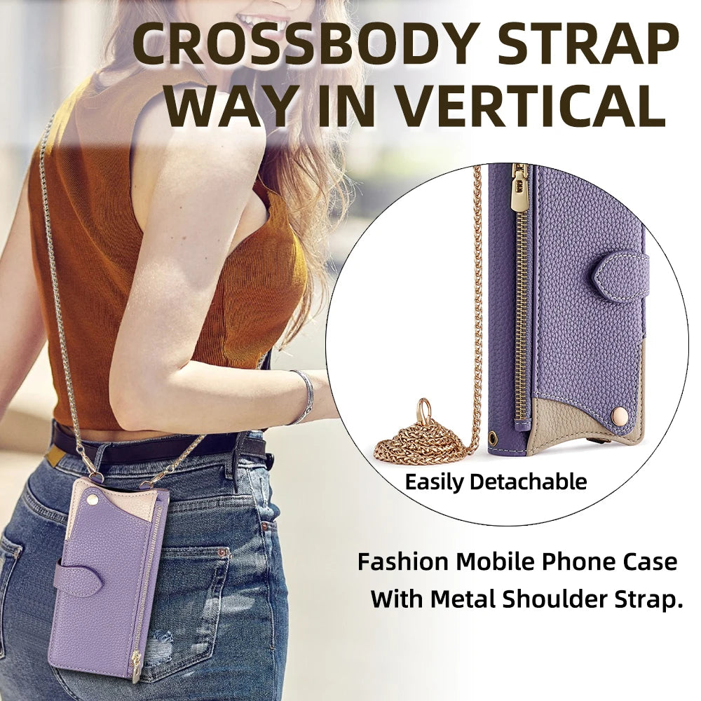 Crossbody Flip Wallet Fishtail Case For Samsung