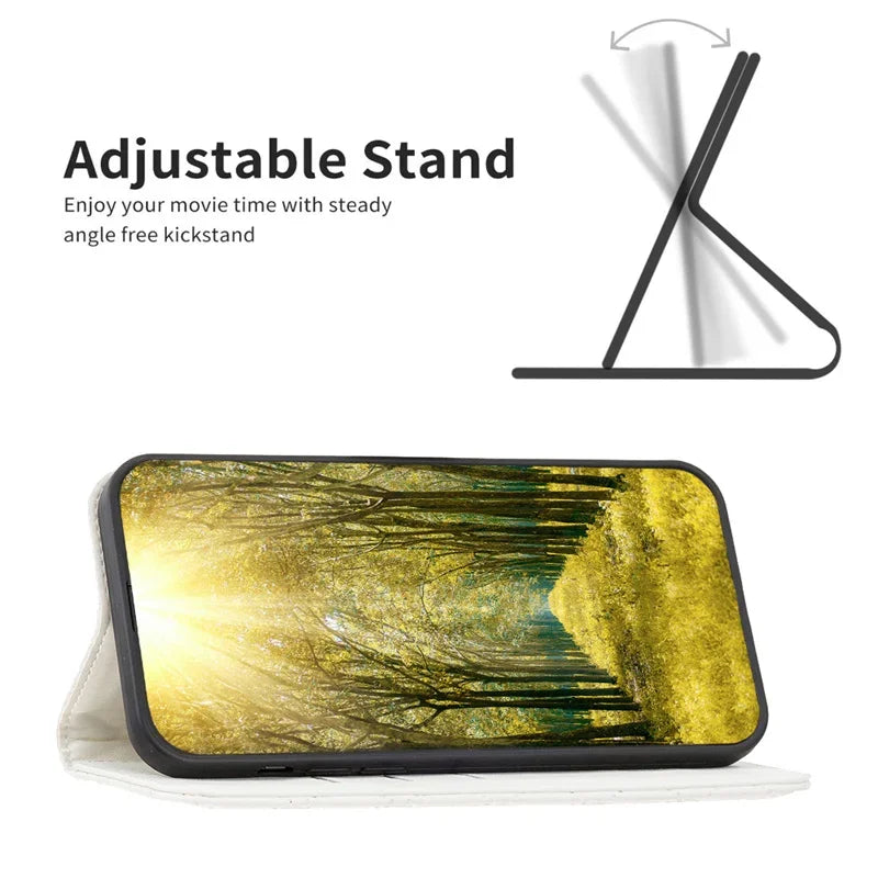 Magnetic Flip Leather Wallet Case For Samsung