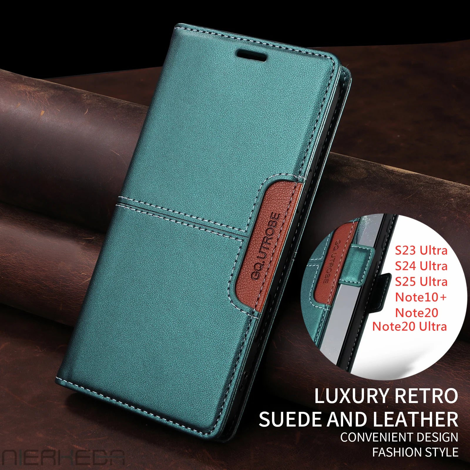 Flip Leather Magnetic Wallet Case for Samsung