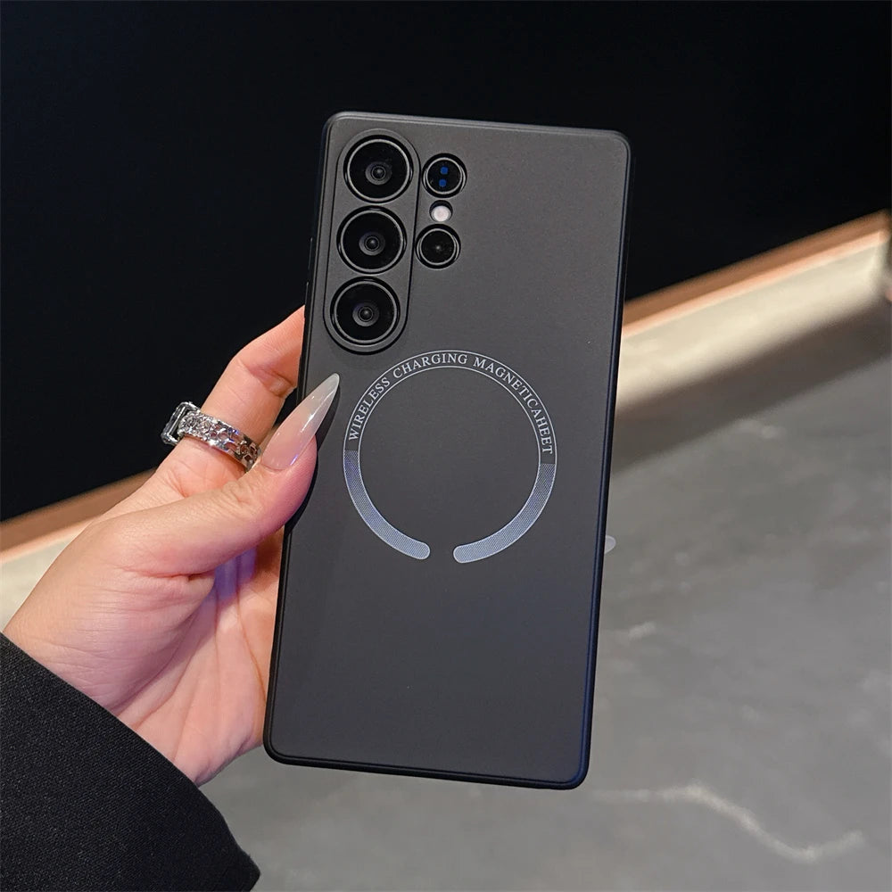 Magsafe Magnetic Liquid Silicone Shockproof Case For Samsung