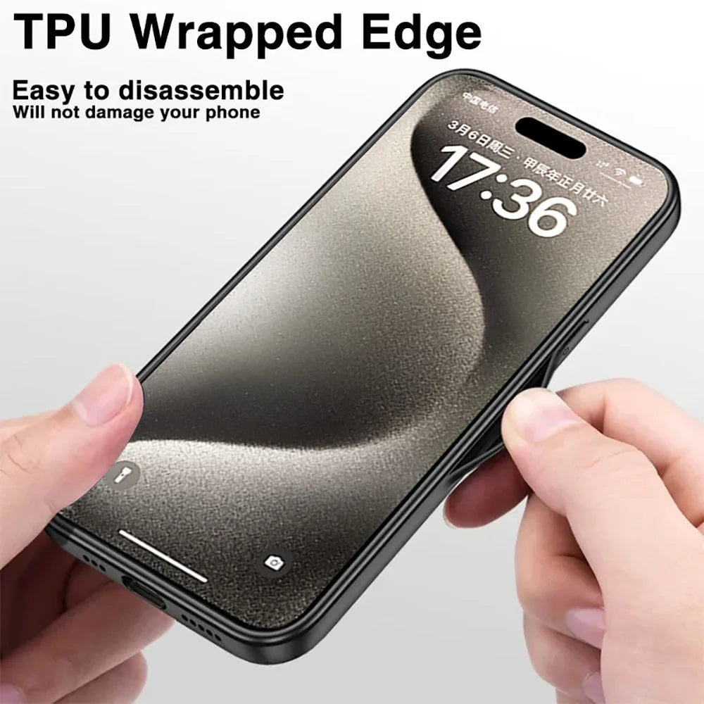 Magsafe Luxury Leather Shockproof Magnetic Wireless Charging Cases For iPhone