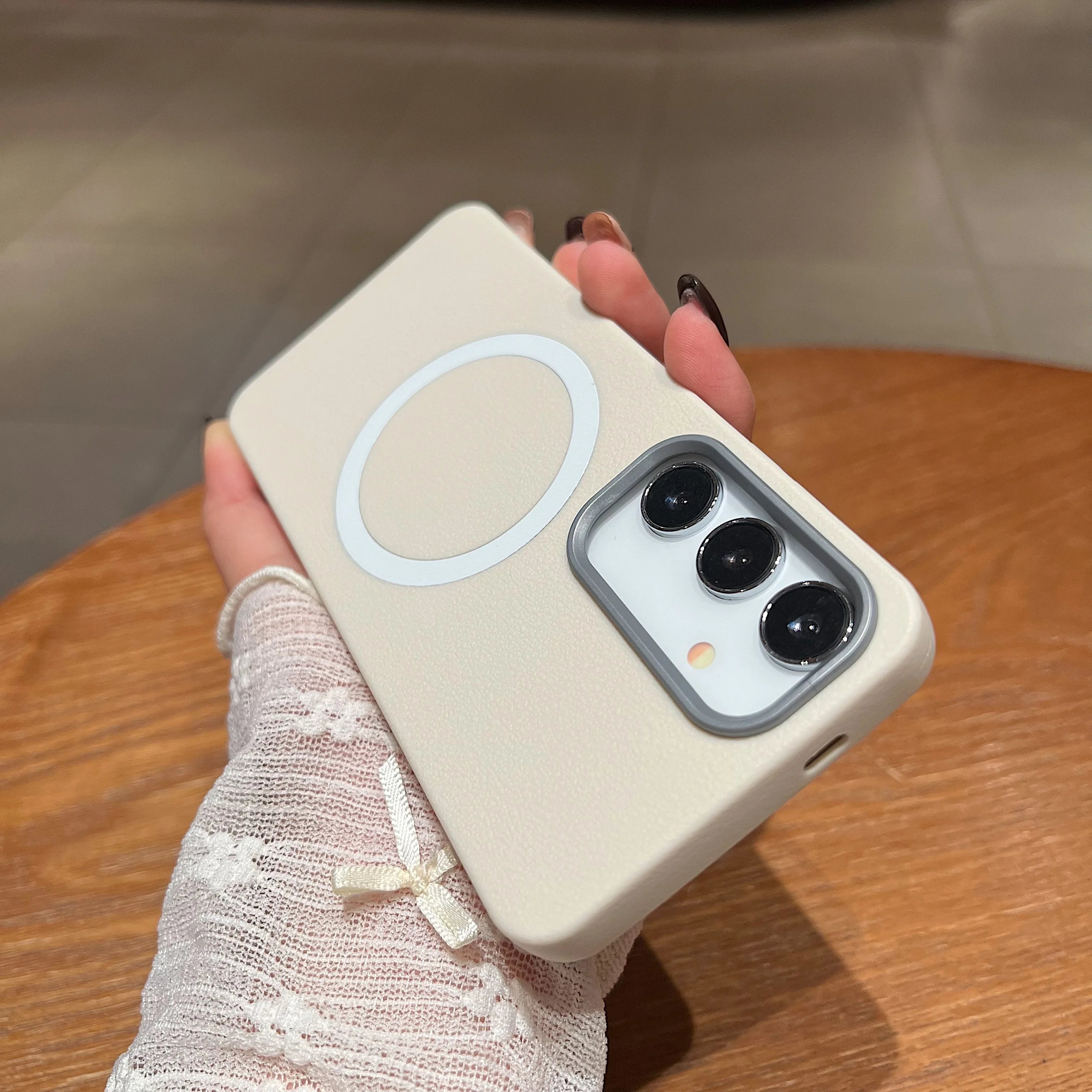 Magsafe Magnetic Leather Texture Case For Samsung