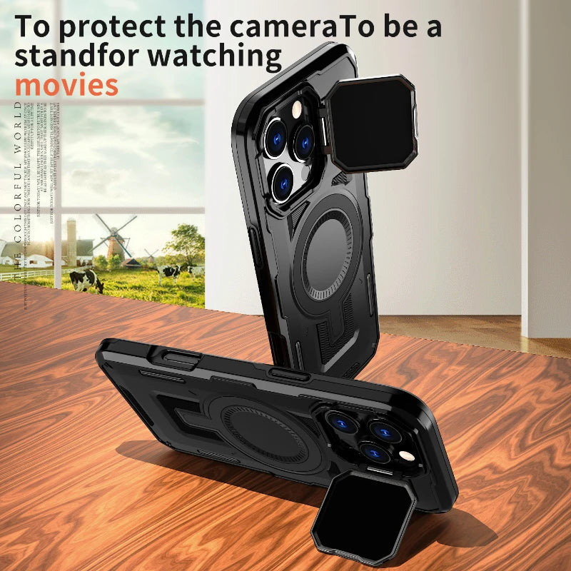 Magsafe Magnetic Metal Camera Lens Protection Bracket  Case For iPhone