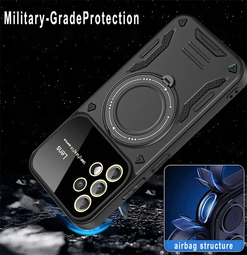 Magsafe Wireless Charging  Ring Stand Case For Samsung