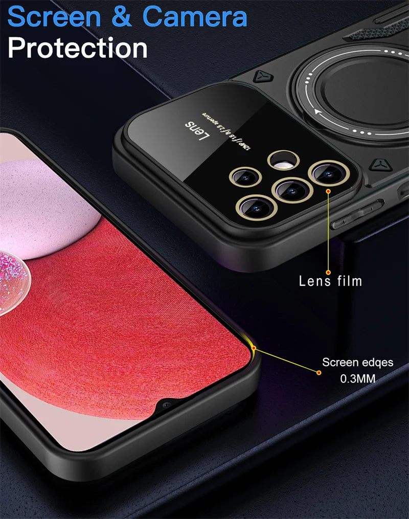 Magsafe Wireless Charging  Ring Stand Case For Samsung