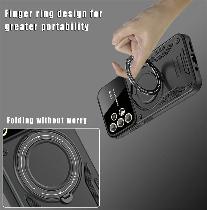 Magsafe Wireless Charging  Ring Stand Case For Samsung