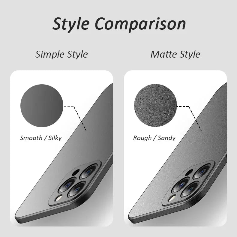 Ultra Slim Shockproof Matte Hard Case For iPhone