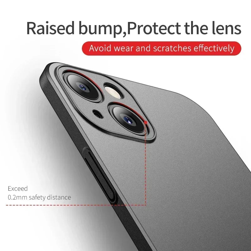 Ultra Slim Shockproof Matte Hard Case For iPhone