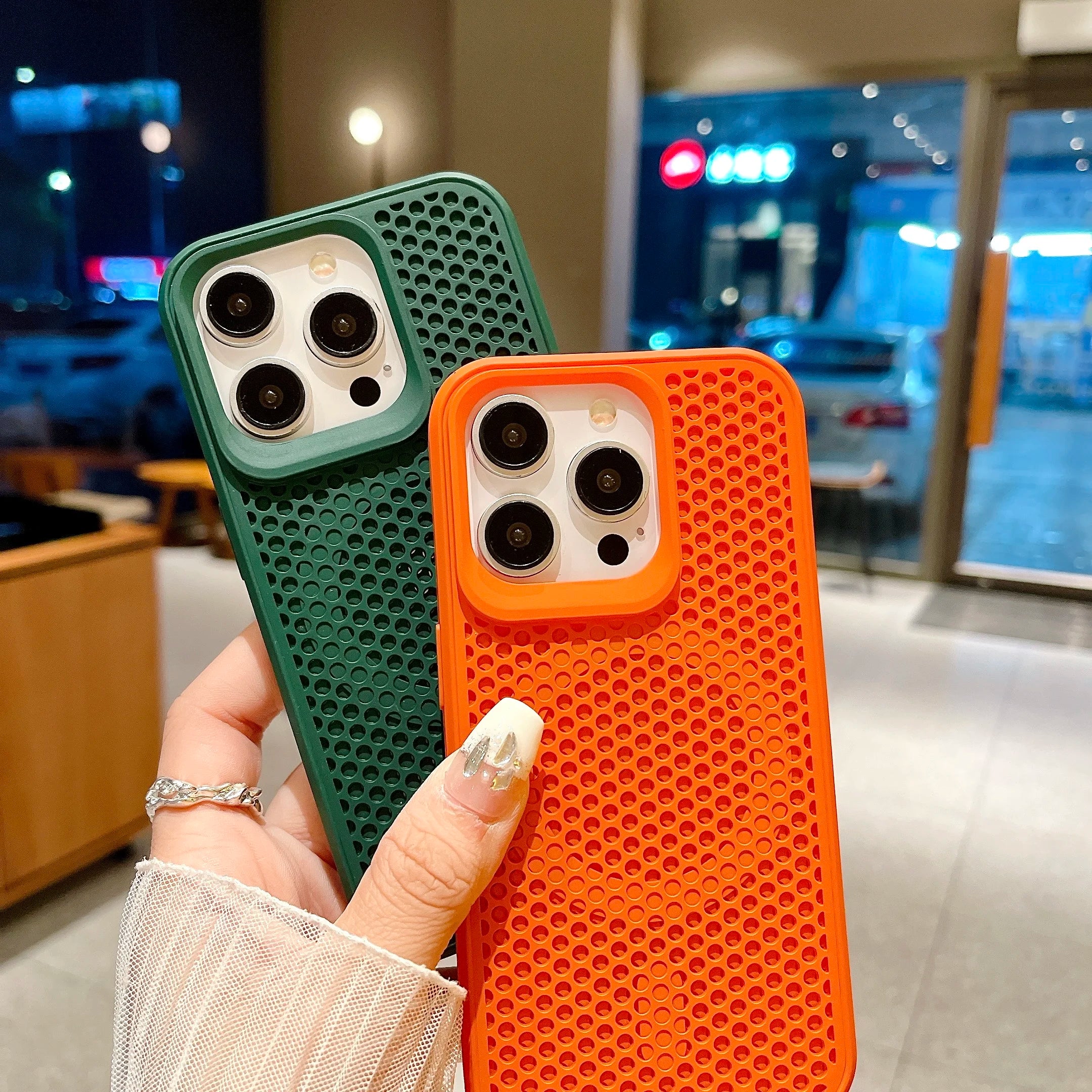 Magsafe Magnetic Wireless Charging Heat Dissipation Mesh Case For iPhone