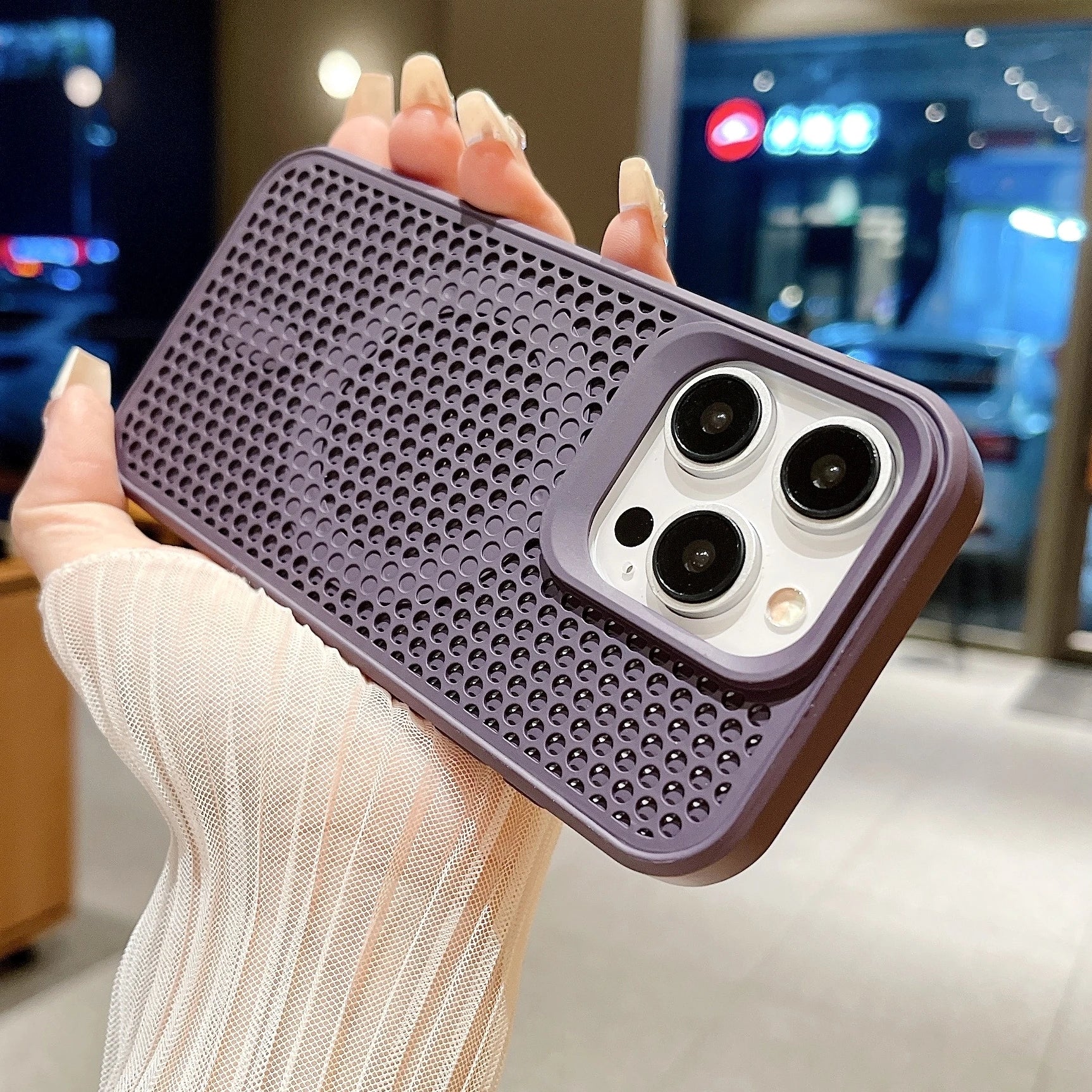 Magsafe Magnetic Wireless Charging Heat Dissipation Mesh Case For iPhone