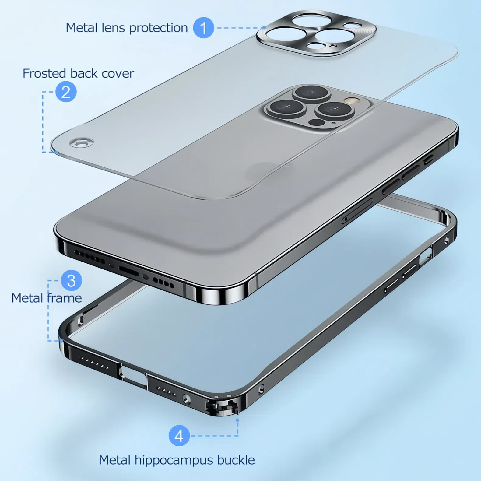 New Luxury Metal Border Shockproof Case For iPhone